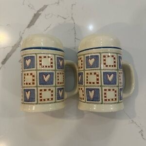 Vintage American Quilt by Treasure Craft salt  and pepper shakers - Set